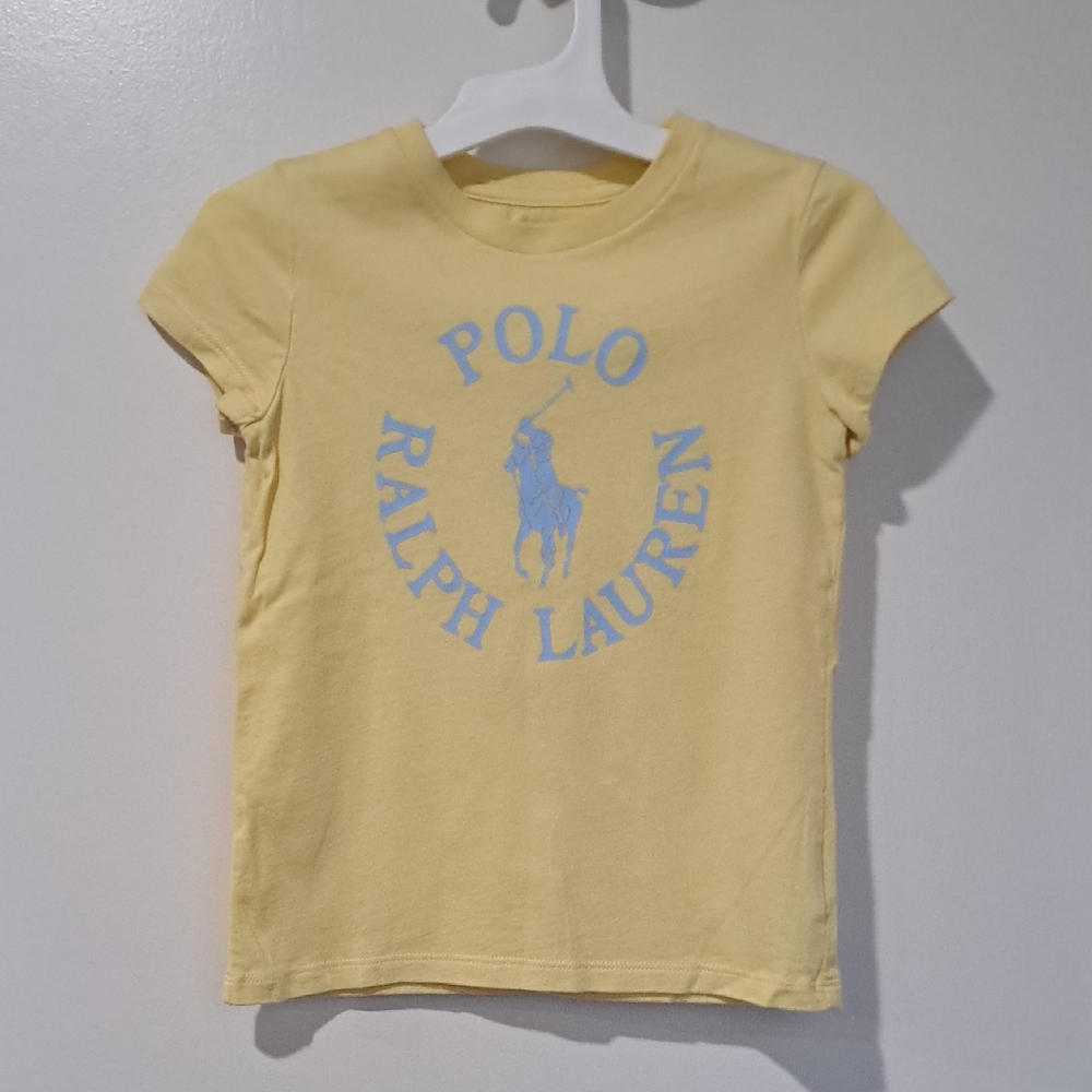 Ralph Lauren Kids Yellow Tee with Blue Logo